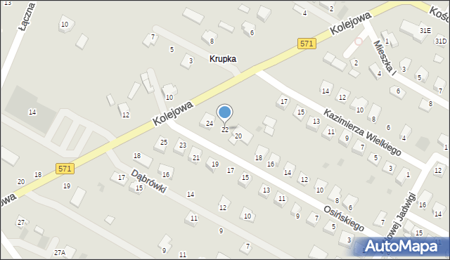 Nasielsk, Osińskiego Aleksandra, gen., 22, mapa Nasielsk