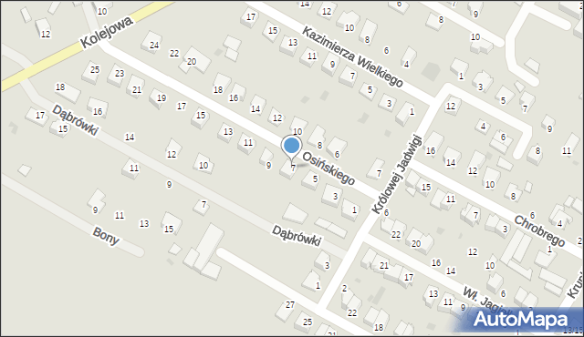 Nasielsk, Osińskiego Aleksandra, gen., 7, mapa Nasielsk