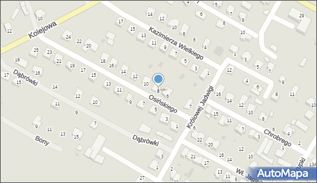 Nasielsk, Osińskiego Aleksandra, gen., 8, mapa Nasielsk