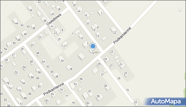 Nawojowa, Osiedlowa, 1, mapa Nawojowa