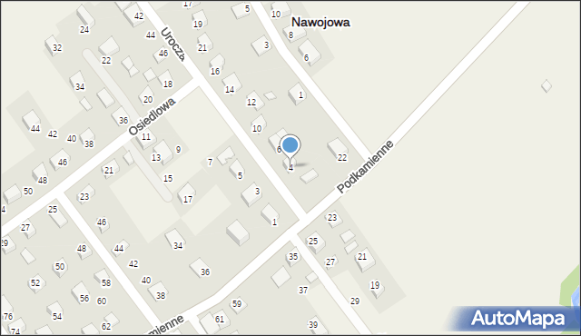 Nawojowa, Osiedlowa, 4, mapa Nawojowa