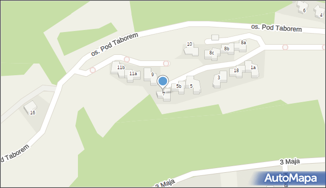 Niedzica, Osiedle Pod Taborem, 7, mapa Niedzica
