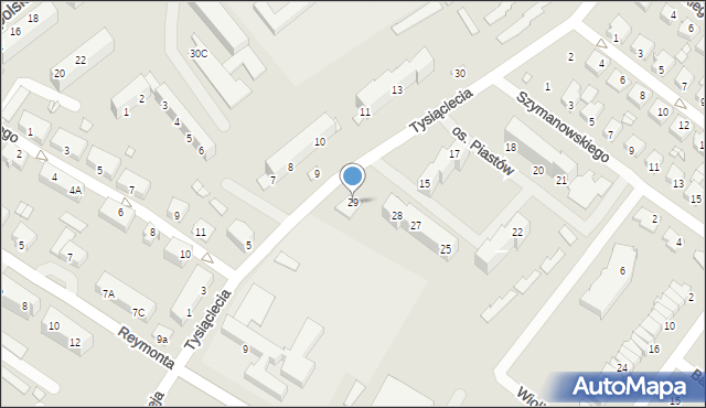 Niemodlin, Osiedle Piastów, 29, mapa Niemodlin