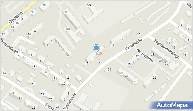 Niemodlin, Osiedle Piastów, 9, mapa Niemodlin