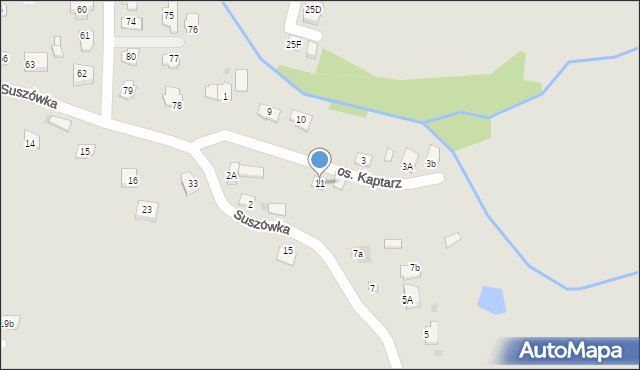 Niepołomice, Osiedle Kaptarz, 11, mapa Niepołomice