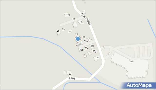 Niepołomice, Osiedle Kaptarz, 33c, mapa Niepołomice