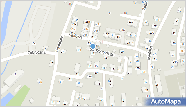 Niepołomice, Osiedle Robotnicze, 12, mapa Niepołomice