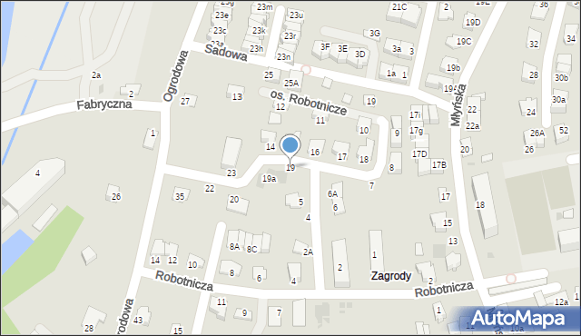 Niepołomice, Osiedle Robotnicze, 19, mapa Niepołomice