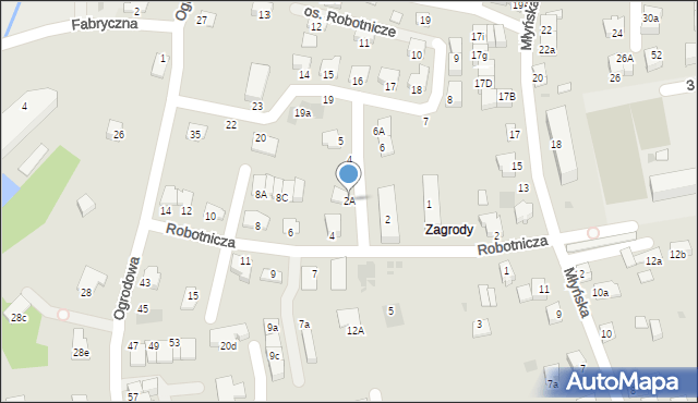 Niepołomice, Osiedle Robotnicze, 2A, mapa Niepołomice