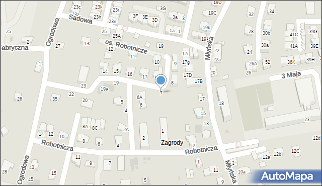 Niepołomice, Osiedle Robotnicze, 7, mapa Niepołomice