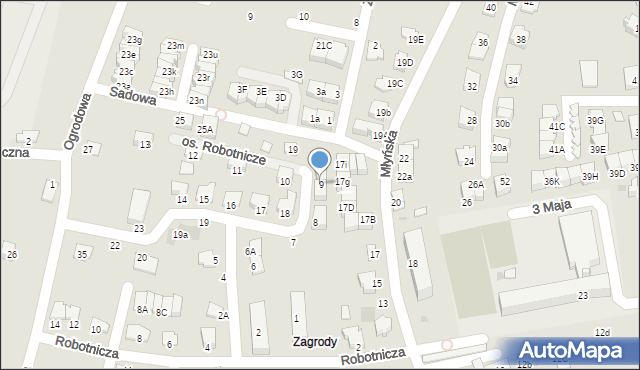 Niepołomice, Osiedle Robotnicze, 9, mapa Niepołomice