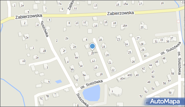 Niepołomice, Osiedle Suszówka, 10, mapa Niepołomice