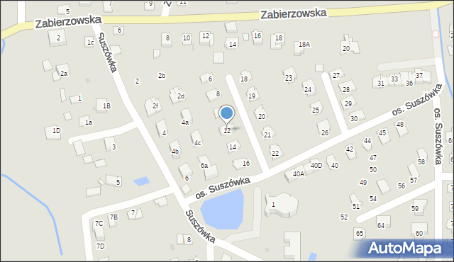 Niepołomice, Osiedle Suszówka, 12, mapa Niepołomice