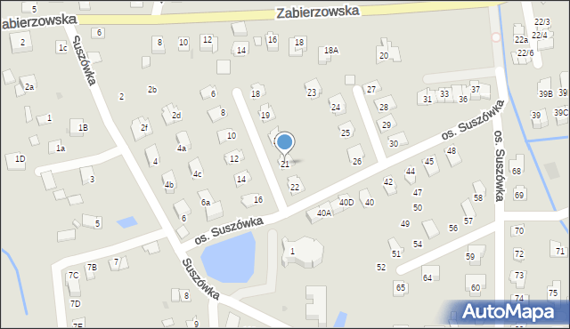 Niepołomice, Osiedle Suszówka, 21, mapa Niepołomice