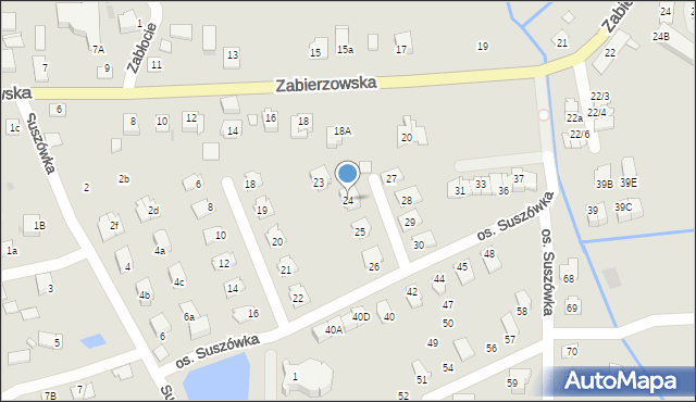 Niepołomice, Osiedle Suszówka, 24, mapa Niepołomice