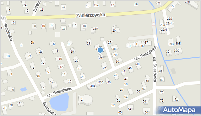 Niepołomice, Osiedle Suszówka, 25, mapa Niepołomice