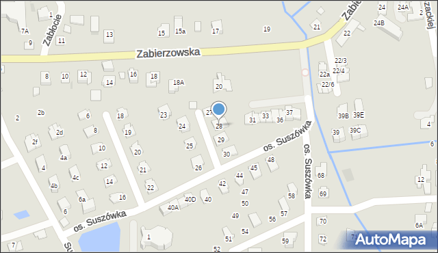 Niepołomice, Osiedle Suszówka, 28, mapa Niepołomice