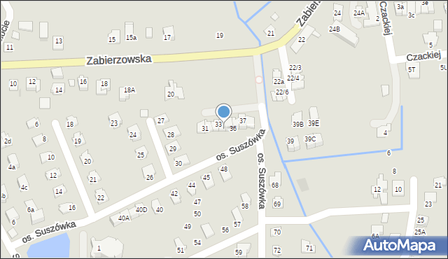 Niepołomice, Osiedle Suszówka, 34, mapa Niepołomice