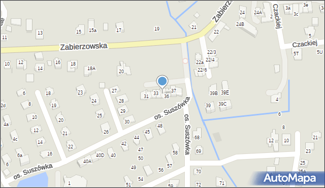 Niepołomice, Osiedle Suszówka, 35, mapa Niepołomice