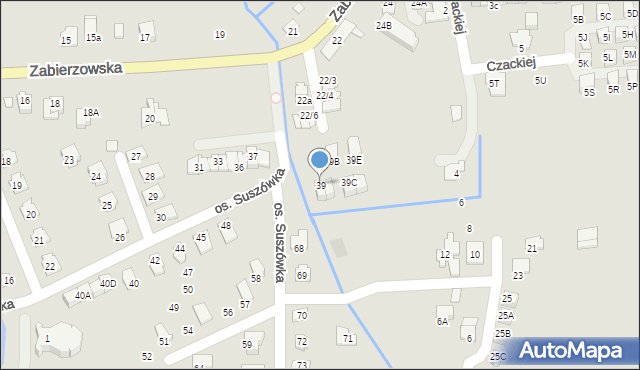 Niepołomice, Osiedle Suszówka, 39, mapa Niepołomice