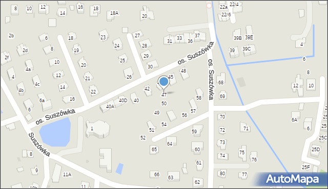 Niepołomice, Osiedle Suszówka, 47, mapa Niepołomice