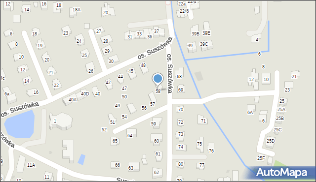 Niepołomice, Osiedle Suszówka, 58, mapa Niepołomice