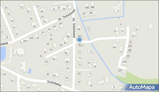 Niepołomice, Osiedle Suszówka, 70, mapa Niepołomice