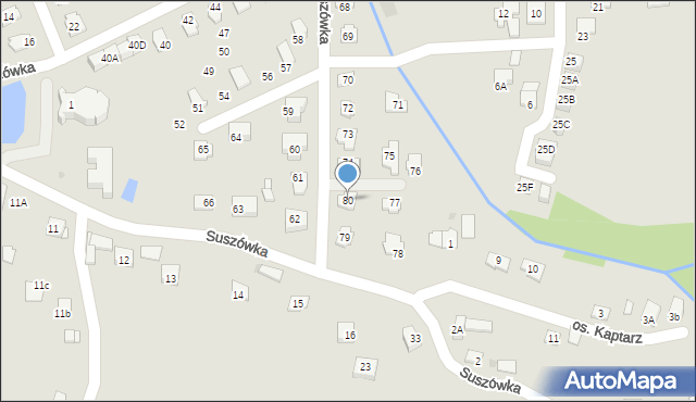 Niepołomice, Osiedle Suszówka, 80, mapa Niepołomice