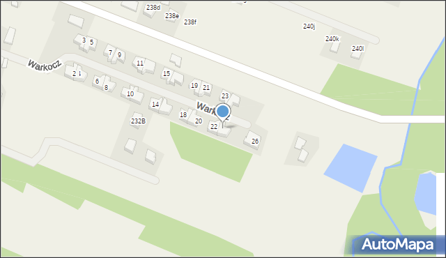 Niestachów, Osiedle Warkocz, 24, mapa Niestachów