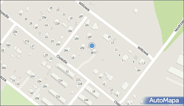 Nisko, Osiedle, 16, mapa Nisko