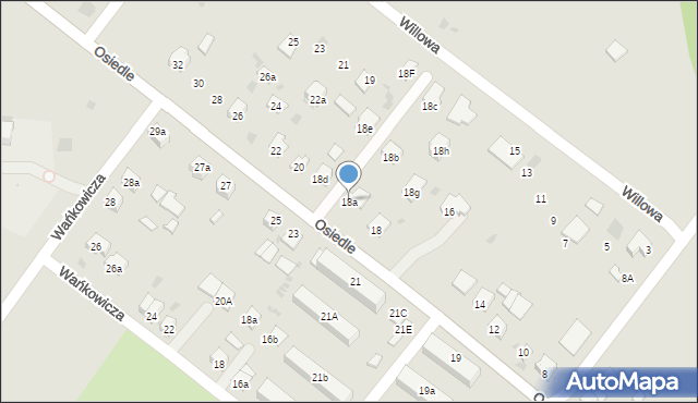 Nisko, Osiedle, 18a, mapa Nisko