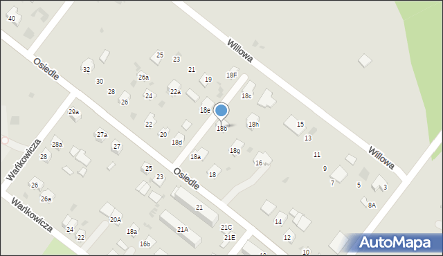 Nisko, Osiedle, 18b, mapa Nisko