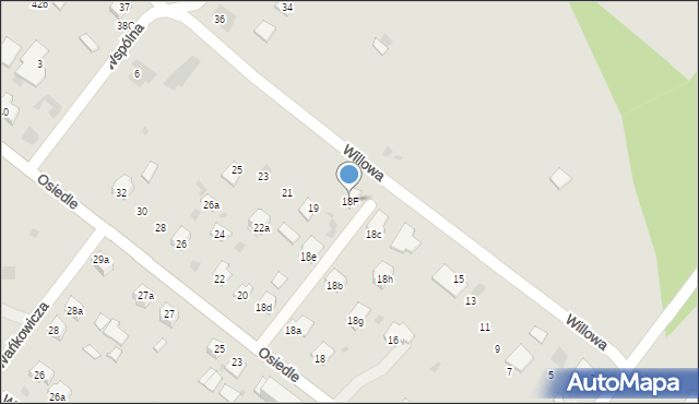 Nisko, Osiedle, 18F, mapa Nisko