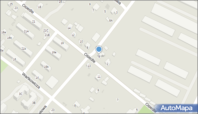 Nisko, Osiedle, 4, mapa Nisko