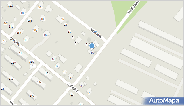 Nisko, Osiedle, 8A, mapa Nisko