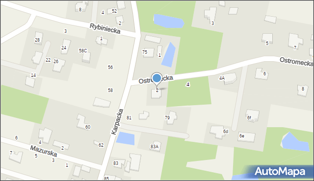 Niwy, Ostromecka, 2, mapa Niwy