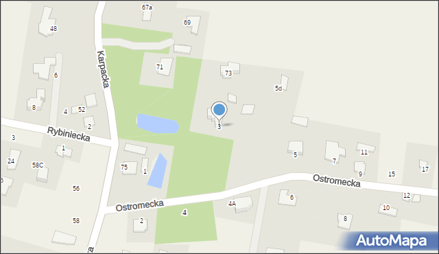 Niwy, Ostromecka, 3, mapa Niwy