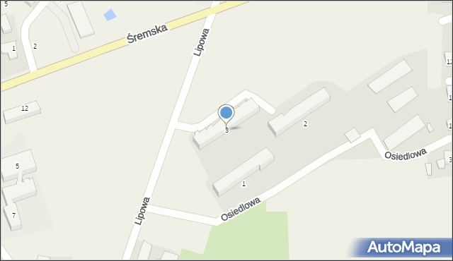 Nochowo, Osiedlowa, 3, mapa Nochowo