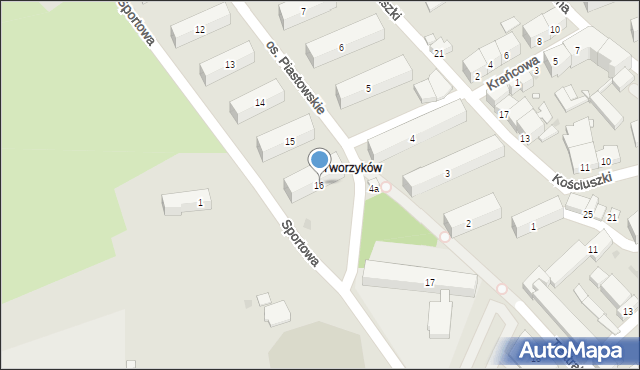 Nowa Ruda, Osiedle Piastowskie, 16, mapa Nowa Ruda
