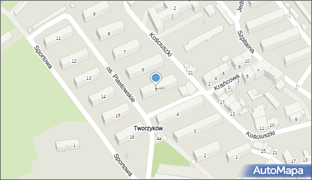 Nowa Ruda, Osiedle Piastowskie, 5, mapa Nowa Ruda