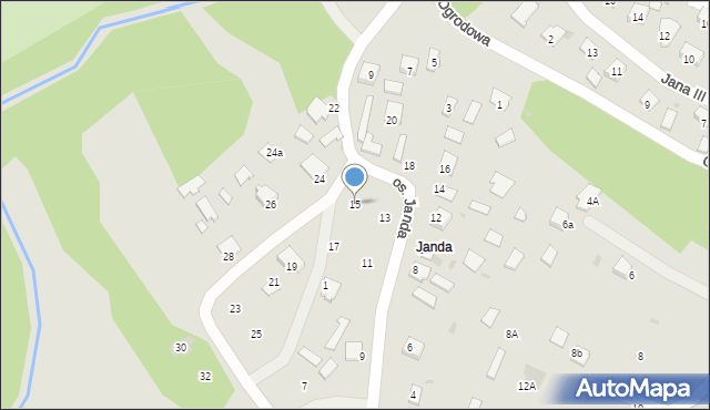 Nowa Sarzyna, Osiedle Janda, 15, mapa Nowa Sarzyna