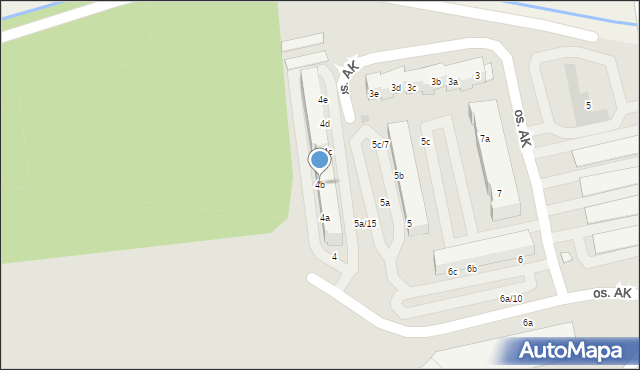 Nowa Sól, Osiedle Armii Krajowej, 4b, mapa Nowa Sól