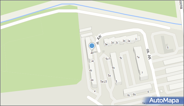 Nowa Sól, Osiedle Armii Krajowej, 4d, mapa Nowa Sól