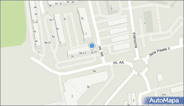Nowa Sól, Osiedle Armii Krajowej, 6, mapa Nowa Sól
