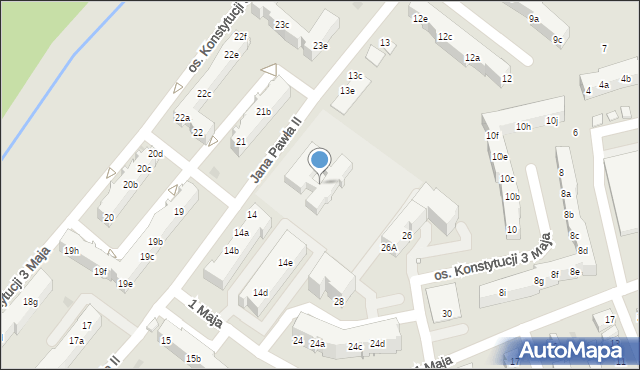 Nowa Sól, Osiedle Konstytucji 3 Maja, 12h, mapa Nowa Sól