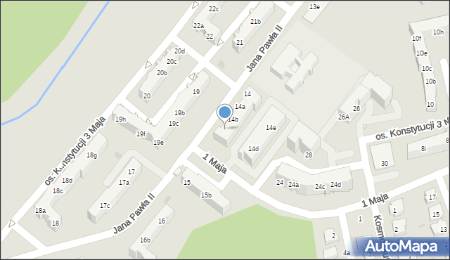 Nowa Sól, Osiedle Konstytucji 3 Maja, 14c, mapa Nowa Sól