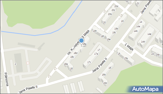 Nowa Sól, Osiedle Konstytucji 3 Maja, 18f, mapa Nowa Sól