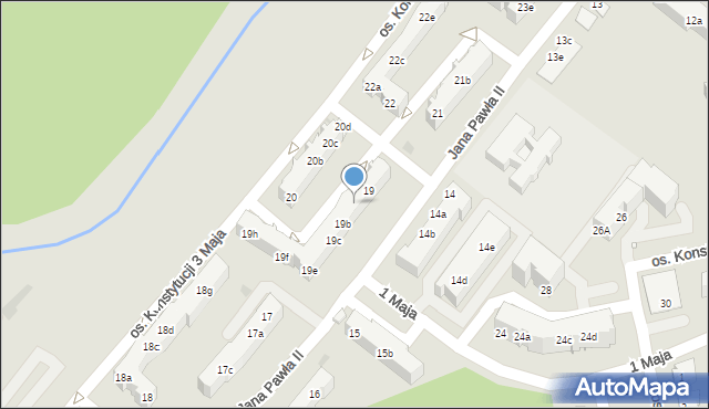 Nowa Sól, Osiedle Konstytucji 3 Maja, 19a, mapa Nowa Sól