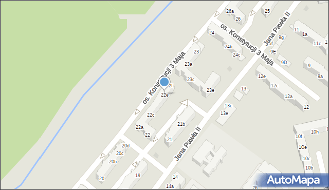 Nowa Sól, Osiedle Konstytucji 3 Maja, 22e, mapa Nowa Sól
