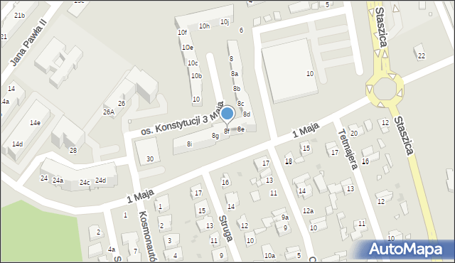 Nowa Sól, Osiedle Konstytucji 3 Maja, 8f, mapa Nowa Sól